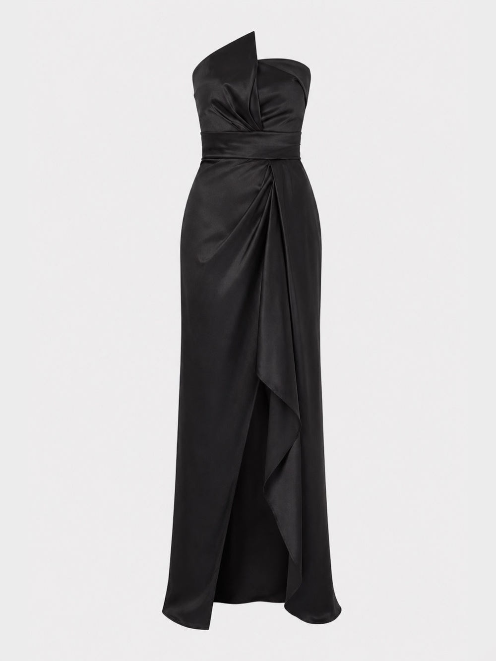 Donna Karan New York Strapless Draped Evening Gown Black Size US 10 NWT - Picture 2 of 14